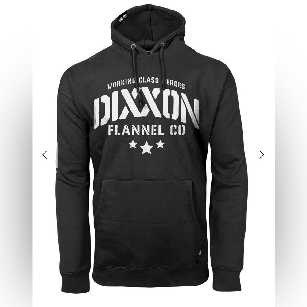 WHITE STENCIL PULLOVER HOODIE - BLACK 5X